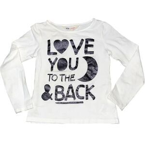 🔥 5 for $30 🔥 H&M Girls’ Long Sleeve Love You to the Moon & Back Tee | 4-6Y